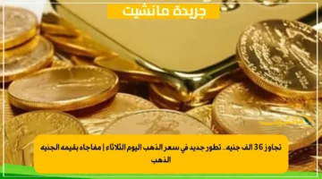 تجاوز 36 ألف جنيه.. تطور جديد في سعر الذهب اليوم الثلاثاء مفاجأة بقيمة الجنيه الذهب 1